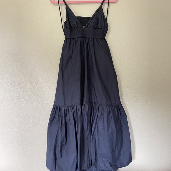 ALC Rhodes Maxi Dress Dark Navy Cotton - Size 10 - Picture 4 of 5